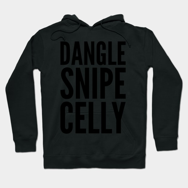 DANGLE SNIPE CELLY Hoodie by HOCKEYBUBBLE